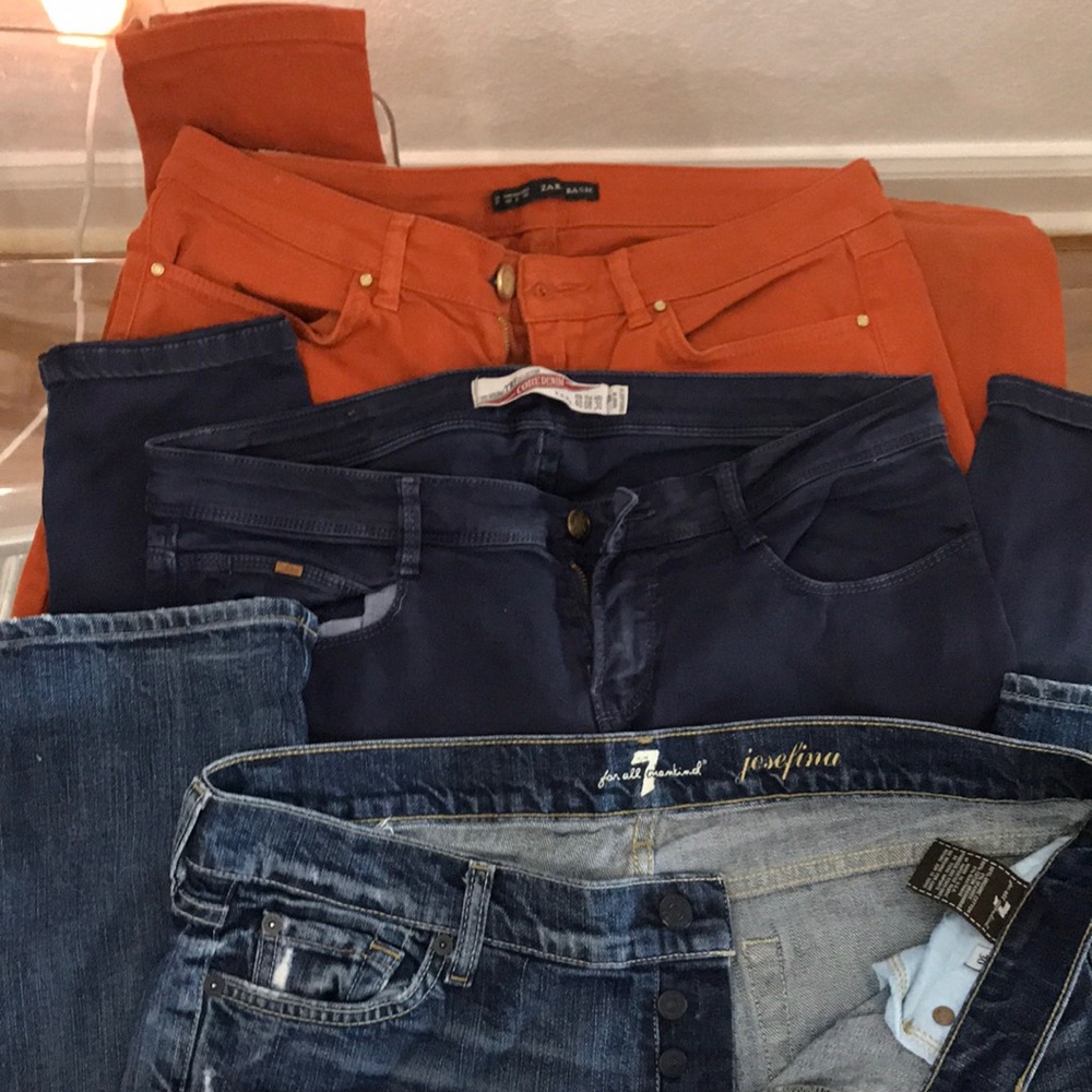 Jeans, Jean shorts and Hudson skirt